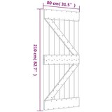  Klizna vrata s priborom za montažu 80 x 210 cm masivna borovina | shoptok.hr