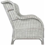 SOFA s jastukom siva od prirodnog ratana i platna | shoptok.hr