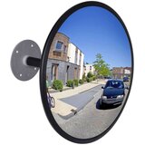 vidaXL Konveksno unutrašnje plastično akrilno ogledalo, crno, 30 cm | shoptok.hr