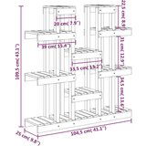  Stalak za biljke 104 5 x 25 x 109 5 cm od masivne borovine | shoptok.hr