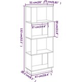 Ormarić za knjige / sobna pregrada 51 x 25 x 132 cm od borovine | shoptok.hr