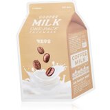 A_PIEU One-Pack Milk Mask Coffee maska iz platna z vlažilnim in revitalizacijskim učinkom 21 g Cene