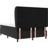vidaXL Postelja z vzmetnico Črna 140x190 cm Žamet | Shoptok.si