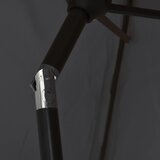 Vanjski suncobran s metalnim stupom 300 x 200 cm crni | shoptok.hr