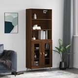 The Living Store Visoka komoda rjav hrast 69,5x34x180 cm inženirski les - Visoka Omara, (21436138) Cene