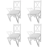 Beli blagovaonske stolice od borovine 4 kom bijele