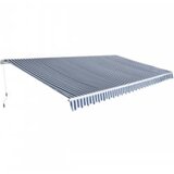  Ročno zložljiva tenda 600 cm modro/bela Cene