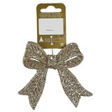 ukrasi za božićno drvce mašna (šampanjac, plastika, 1 kom.)  ukrasi za božićno drvce mašna (šampanjac, plastika, 1 kom.) Slike