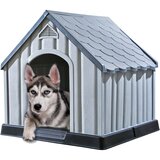 vidaXL kućica za pse siva 92 x 87 x 91 cm plastična Cijene