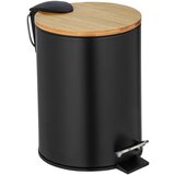 Wenko crna kanta za otpad s poklopcem od bambusa Tortona, 3 l | shoptok.hr