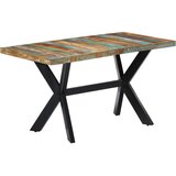  Blagovaonski stol od masivnog obnovljenog drva 140 x 70 x 75 cm | shoptok.hr