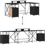 vidaXL Stol Crni hrast 182 x 101 x 87.5 cm Konstruirano drvo | shoptok.hr