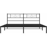  Metalni okvir za krevet s uzglavljem crni 183x213 cm | shoptok.hr