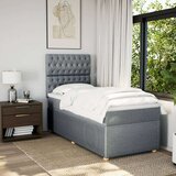 Box spring krevet s madracem svjetlosivi 90x190 cm od tkanine | shoptok.hr