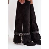 Boto Women's Heeled Boots with Decorative Strap Black Jolivine | Shoptok.si