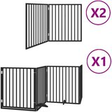  Vrata za pse s vratašcima 8 panela sklopiva 640 cm drvo topole | Eponuda.com