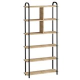 Hanah home polica za knjige tera sapphire oak black | ePonuda.com