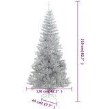  Umjetno božićno drvce sa stalkom srebrno 210 cm PET | shoptok.hr