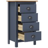  Komoda Hill siva 46 x 35 x 80 cm od masivne borovine | shoptok.hr