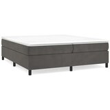  s oprugama i madracem tamnosivi 200x200 cm baršunasti | shoptok.hr