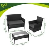 Gardlov Baštenski Set Klupa Sto i Fotelje Crni Ratan | Eponuda.com