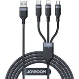 Joyroom 3v1 kabel USB Multi-Use Series na Lightning USB-C micro USB 30 cm črn, (21091109) | Shoptok.si