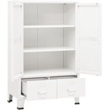  Industrijski sanduk za pohranu bijeli 70 x 40 x 115 cm metalni | Eponuda.com