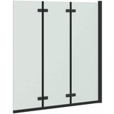  Ograda za tuš Crna 130 x 138 cm ESG staklo i aluminij | shoptok.hr