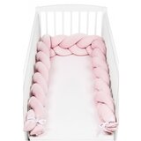 SuperMami Ogradica pletenica velur 300x22 cm, roza | shoptok.hr