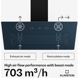 Klarstein SleekAir kuhinjska napa | A+++ | 717 m³/h | upravljanje na dotik | LED | 90 cm | Shoptok.si