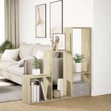 vidaXL Pregrada / regal za knjige 3 razina hrast 123x29x123 cm drveni | shoptok.hr
