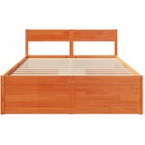 vidaXL Posteljni okvir s predali voščeno rjav 120x200 cm borovina | Shoptok.si