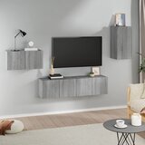  4-dijelni set TV ormarića sivog sonome konstruirano drvo | shoptok.hr