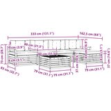  Set vanjskih sofa 6 kom. Prirodna i bež | shoptok.hr