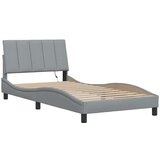 Okvir kreveta bez madraca svjetlosivi 100x200 cm od tkanine | shoptok.hr