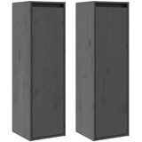  Zidni ormarići 2 kom sivi 30 x 30 x 100 cm od masivne borovine | shoptok.hr
