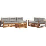  Set vanjskih sofa 6 kom. Prirodna i svijetlo siva | shoptok.hr