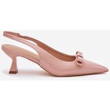 Boto Lacquered High Heels With Bow Nude Naylna | ePonuda.com