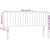  Uzglavlje crno 144x5x78/88 cm baršunasto | shoptok.hr