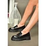 Fox Shoes R996092008 Black Patent Leather Thick Soled Women's Casual Shoes Cene