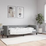  Dnevni krevet svjetlosivi 90 x 190 cm od tkanine | Eponuda.ba