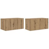  Set TV komoda 2 pcs Smeđa 60 x 30 x 30 cm Konstruirano drvo | shoptok.hr