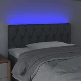 vidaXL LED posteljno vzglavje temno sivo 90x7x78/88 cm blago | Shoptok.si