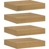  Polica na zidu 4 pcs Smeđa 23 x 23 5 x 4 cm Konstruirano drvo | shoptok.hr