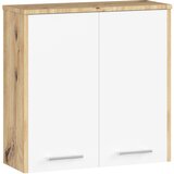 AKORD Fin Viseča Kopalniška Omarica, 2 Vrata, Hrast Artisan/Bela, (5000333296) | Shoptok.si