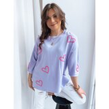 DStreet Women's sweater SWEET HEART lilac | Shoptok.si