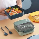 Ad trend Posoda za hrano s priborom Lunch Box 1000ml / zelena / plastika, silikon, (5000199096) | Shoptok.si