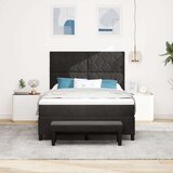  Postelja z vzmetnico z vzmetnico Črna 160 x 200 cm Žamet, (5000128575) | Shoptok.si