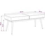  Klupa s dvostrukim slojem Tamnozelena 120 x 45 x 46 cm Baršun | shoptok.hr