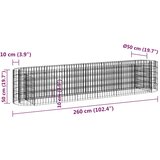  Gabionska povišena gredica od pocinčanog željeza 260x50x50 cm | shoptok.hr